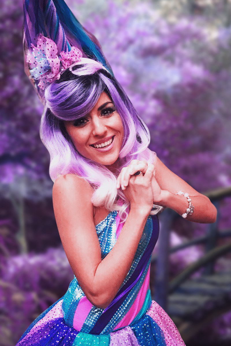 Hire Unicorn Princess for birthday parties - magical fantasy princess character performer
