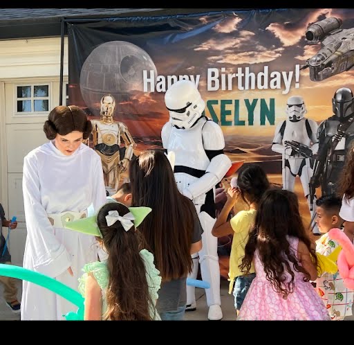 Star Wars character at Houston birthday party