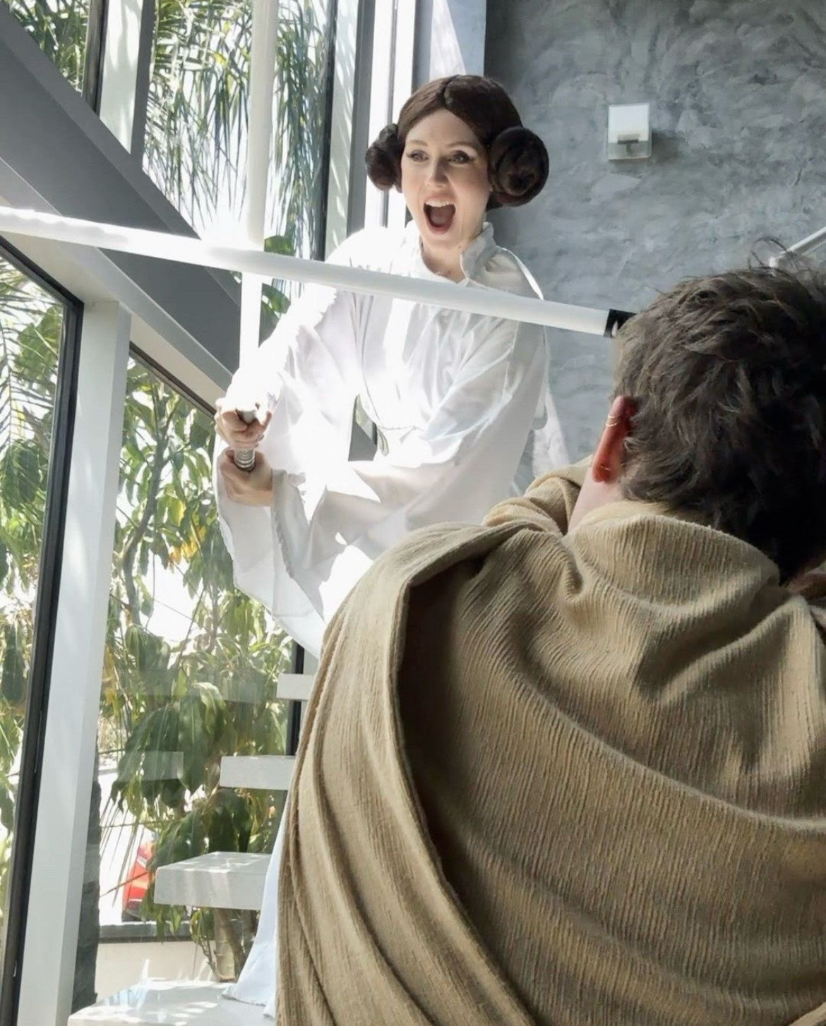 Jedi training at kids birthday party Houston